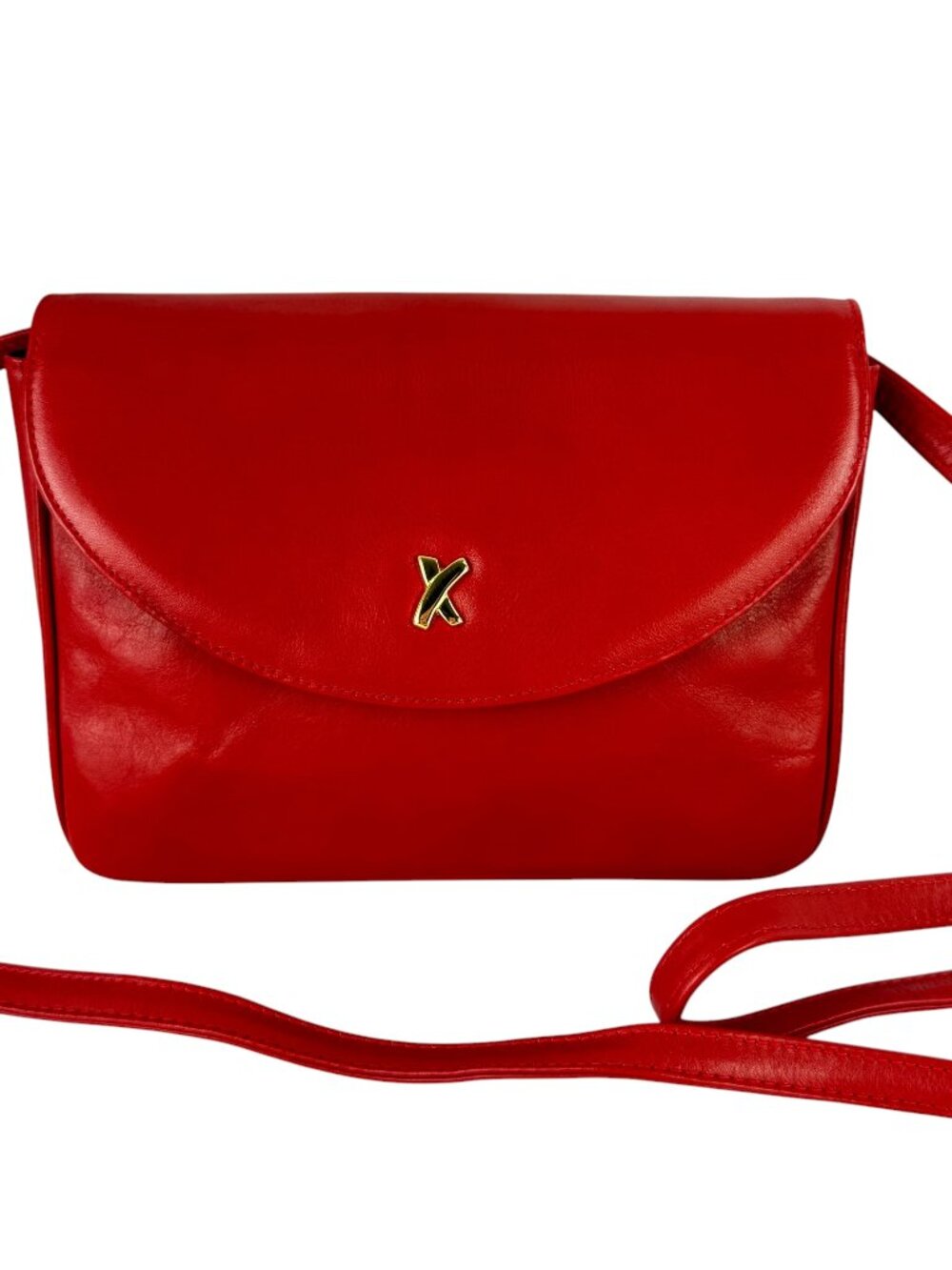 PALOMA PICASSO Red Leather Crossbody Shoulder Bag Made in Italy